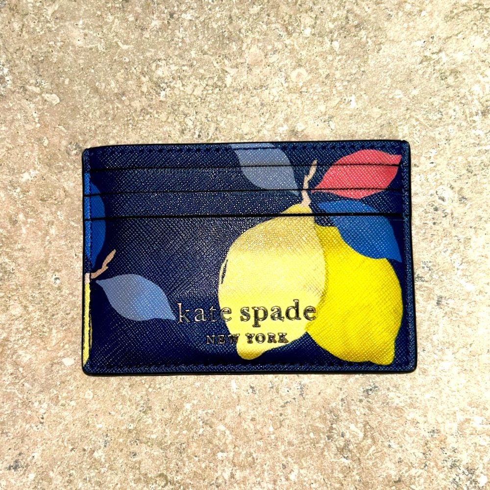 Kate spade lemon small card holder